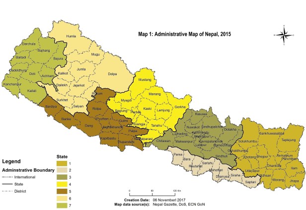 Map 1 Administrative Map of Nepal