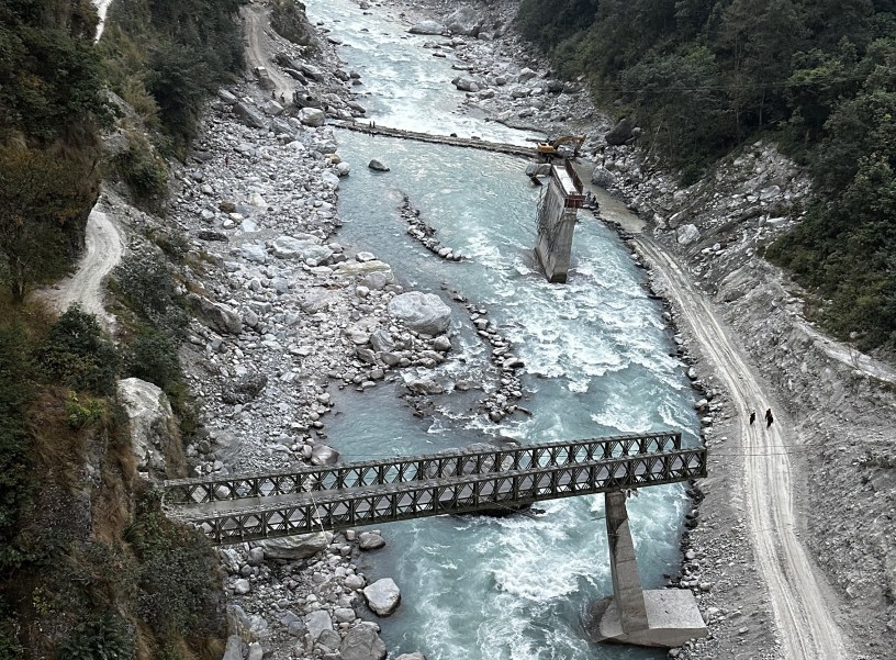 The dilapidated bridge in Solukhumbu exemplifies how Nepal needs not just foreign aid, but better systems for utilizing and maintaining vital infrastructure. @Rakesh Karna. 2025.